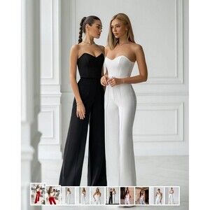Elagia Sweetheart Corset Top White NWT  Size L